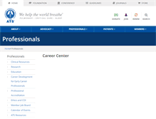 Tablet Screenshot of careers.thoracic.org